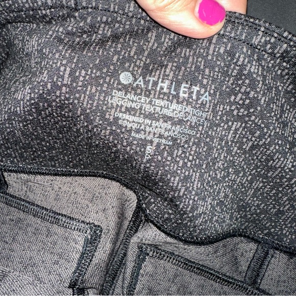 Athleta Delancey Textured Tight, Textured Stripe sz S #K2 - Picture 5 of 6